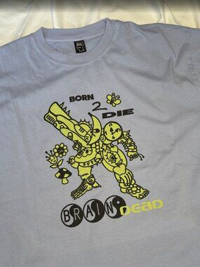 Brain Dead graphic t-shirt periwinkle LARGE (never worn)